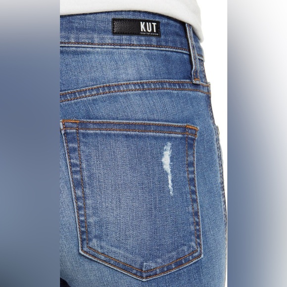 Kut from the Kloth Meghan High Rise Ankle Cigarette Skinny Blue Jeans NWT - Picture 4 of 6